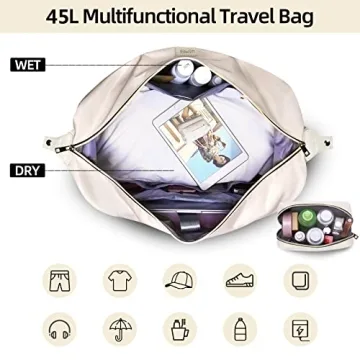 HOMIEE Travel Duffle Bag for Women with Shoe Compartment