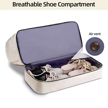 HOMIEE Travel Duffle Bag for Women with Shoe Compartment