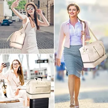 HOMIEE Travel Duffle Bag for Women with Shoe Compartment