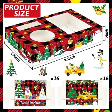 32Pcs Christmas Movie Night Snack Trays for Parties