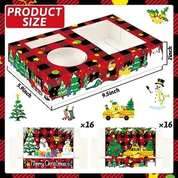 32Pcs Christmas Movie Night Snack Trays for Parties