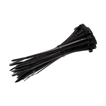 Amazon Basics Multi-Purpose Cable Ties - 4-Inch/100mm, 200-Piece, Black
