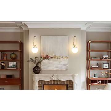 jengush Battery Operated Wall Sconces Set of 2,Dimmable Wall Sconce Battery Powered with Remote Control,Indoor Not Hardwired Wall Lamp for Bedroom, Mid-Century Modern Wall Light