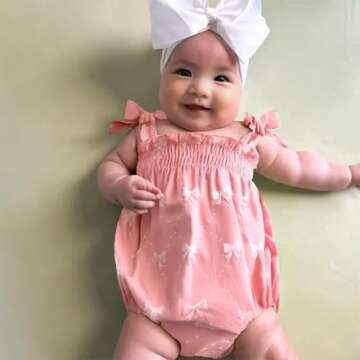 ZOELNIC Baby Girl Summer Clothes Cute Strap Romper