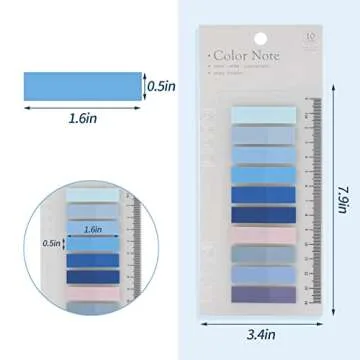 2000Pcs Sticky Tabs for Annotating Books, Clear Sticky Notes for Binders, Page Markers for Notebooks, Multi-Colored Writable and Repositionable Book Flags Strip Index Tabs