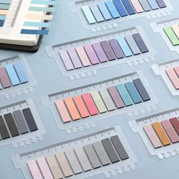 2000Pcs Sticky Tabs for Annotating Books, Clear Sticky Notes for Binders, Page Markers for Notebooks, Multi-Colored Writable and Repositionable Book Flags Strip Index Tabs