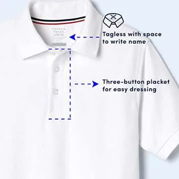 Durable French Toast Boys Polo Shirt for School & Casual Wear