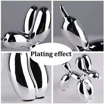 Modern Art Balloon Dog Sculpture Decorative Resin Figurine