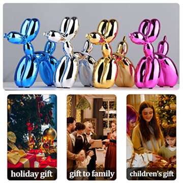 Modern Art Balloon Dog Sculpture Decorative Resin Figurine