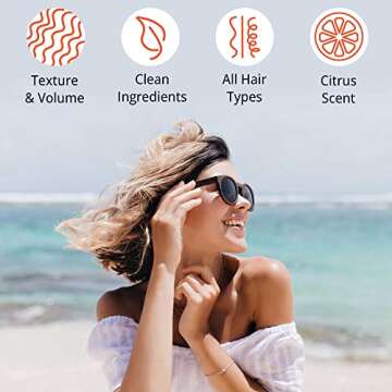 Beauty by Earth Sea Salt Spray for Hair - USA Made from Natural & Organic Ingredients, Texturing Spray for Men & Women, Hair Texture Booster for Fine Hair, Salt Water Mist