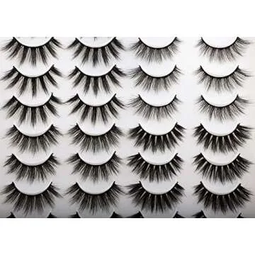 Newcally Faux Mink Lashes Pack 20 Pairs Wholesale False Eyelashes Dramatic Long Fluffy Wispy Fake Eye Lashes Bulk