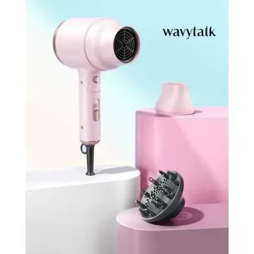 Compact 1600W Hair Dryer with Diffuser - Wavytalk