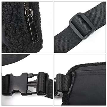 Didida Brown Fleece Belt Bag Unisex Fashionable Fanny Pack