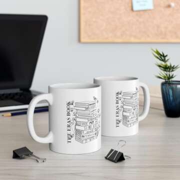 Trendy Aesthetic For Book Lovers Mug, Taylor Albums Books Coffee Mug, Folk Music Cup, Music Tea Mug ...