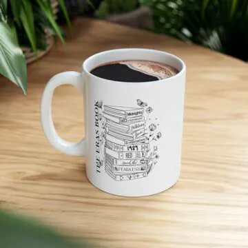 Trendy Aesthetic For Book Lovers Mug, Taylor Albums Books Coffee Mug, Folk Music Cup, Music Tea Mug Gift, Country Music Mug M221