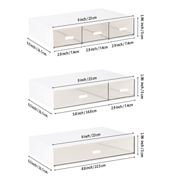 LETURE Stackable Desk Organizer for Office Home Makeup Storage