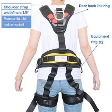HeeJo Climbing, Rock Climbing, Safety seat belt for Rappelling Fire Rescuing Tree Climbing Gear
