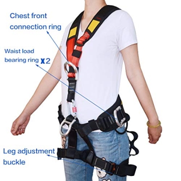 HeeJo Climbing, Rock Climbing, Safety seat belt for Rappelling Fire Rescuing Tree Climbing Gear