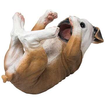 Thirsty English Bulldog Wine Bottle Holder Statue Display Stand Decorative Centerpiece for Bar or Ki...