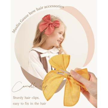 doboi 20PCS Fable Bows for Baby Girls Durable Hair Accessories