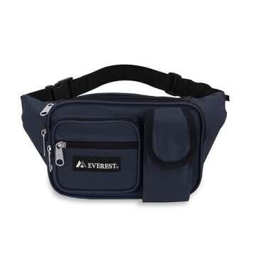 Everest Multiple Pocket Waist Pack, Navy, One Size
