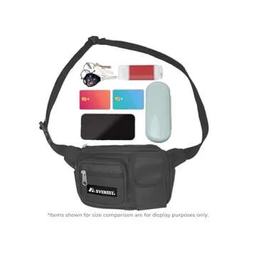 Everest Multiple Pocket Waist Pack, Navy, One Size