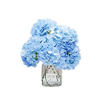 DuHouse Silk Hydrangea Flower Heads for Weddings and Home Decor