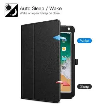 Durable Vegan Leather iPad Case with Stand Function