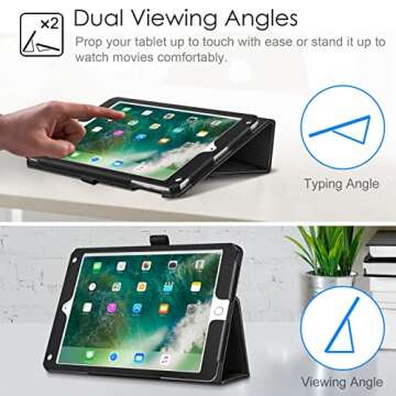 Durable Vegan Leather iPad Case with Stand Function