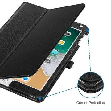 Durable Vegan Leather iPad Case with Stand Function