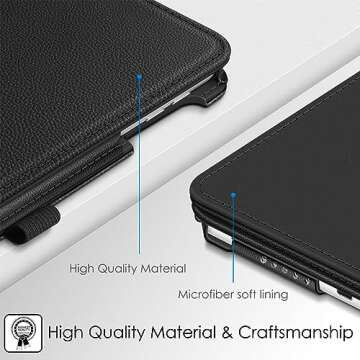 Durable Vegan Leather iPad Case with Stand Function