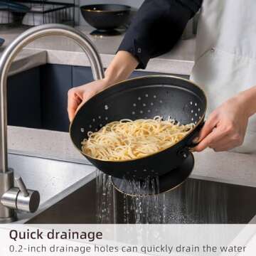 Stylish Metal Colander Set | 3 & 5 Quart Kitchen Essentials