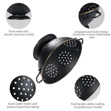 Stylish Metal Colander Set | 3 & 5 Quart Kitchen Essentials