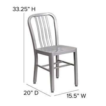 Modern Metal Dining Chairs for Indoor/Outdoor Use