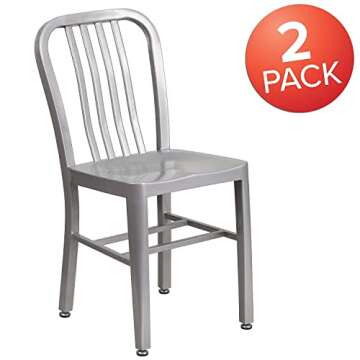 Modern Metal Dining Chairs for Indoor/Outdoor Use