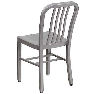 Modern Metal Dining Chairs for Indoor/Outdoor Use