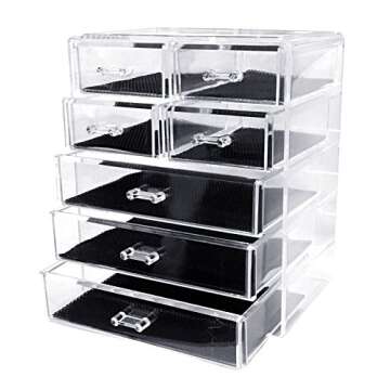 Sodynee Makeup and Jewelry Organizer with Removable Drawers