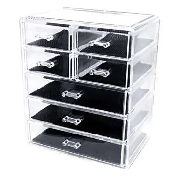 Sodynee Makeup and Jewelry Organizer with Removable Drawers