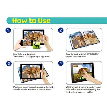 EVO ANIMAL - Augmented Reality (AR) Book, 3D Interactive Children's Book, Learning and Explore the Safari with Fun App