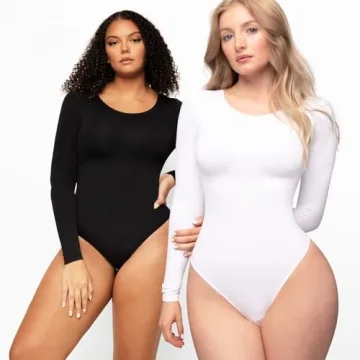 FeelinGirl Long Sleeve Tummy Control Bodysuit for Women