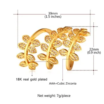 Leaf Adjustable Ring - 18K Gold Plated CZ Design