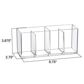 Amazing Abby Acrylic 4-Compartment Makeup Organizer
