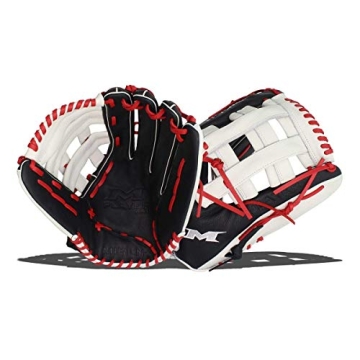 Miken | PLAYER SERIES Slowpitch Softball Glove | 15' | RHT | Black / White