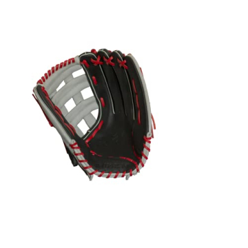 Miken | PLAYER SERIES Slowpitch Softball Glove | 15' | RHT | Black / White