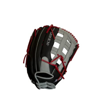 Miken | PLAYER SERIES Slowpitch Softball Glove | 15' | RHT | Black / White