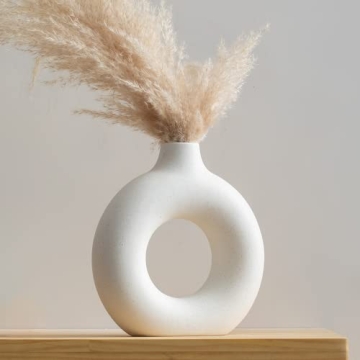 Stylish FORTIVO Ceramic Donut Vase for Modern Decor