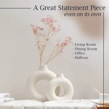 Stylish FORTIVO Ceramic Donut Vase for Modern Decor