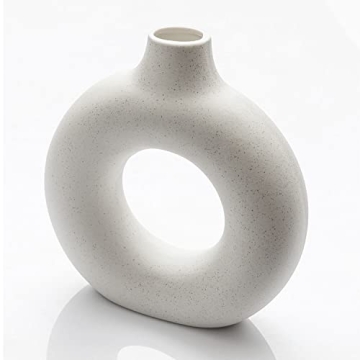Stylish FORTIVO Ceramic Donut Vase for Modern Decor