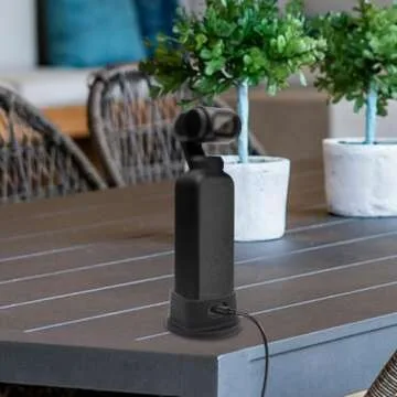 NQEUEPN Silicone Desktop Mount for Osmo 3, Stable Desktop Support Bracket for Camera Compact Portable Base Support Stand Accessories for DJI Osmo Pocket 3 (Black)