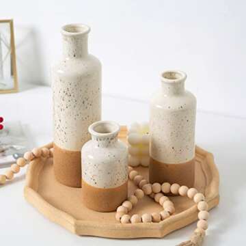 CUCUMI Ceramic Vase Set Elegant Home Decor Accents